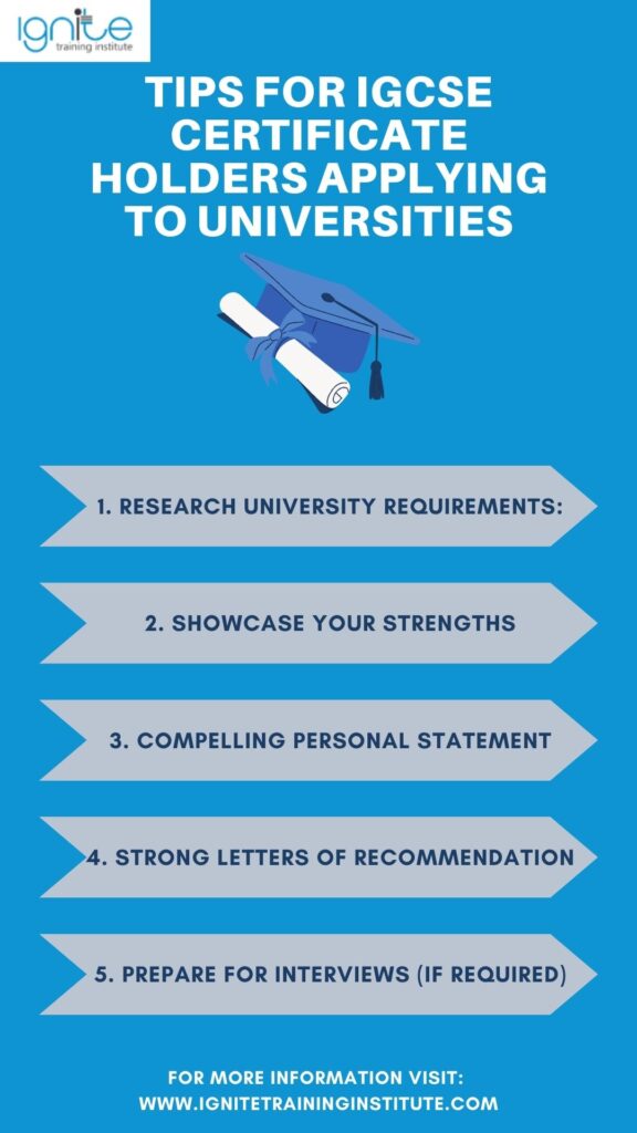 universities that accept igcse certificate